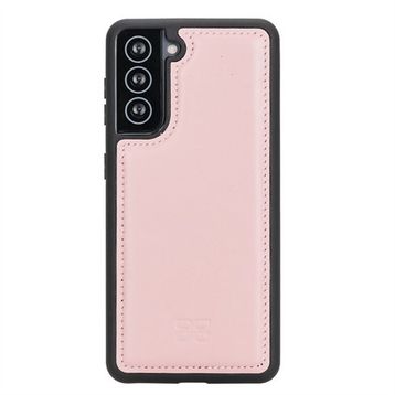 Bouletta NU2 Pembe Samsung Galaxy S21 Uyumlu Deri Arka Kapak