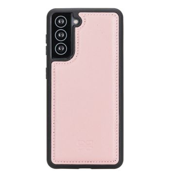 Bouletta NU2 Pembe Samsung Galaxy S21 Uyumlu Deri Arka Kapak