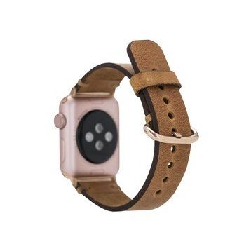 Bouletta ROMA G19 38-40-41 mm Taba Apple Watch Uyumlu Deri Kordon