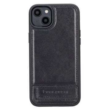 Bouletta RST1 Apple iPhone 14 Plus Deri Standlı Siyah Cep Telefonu Arka Kapak
