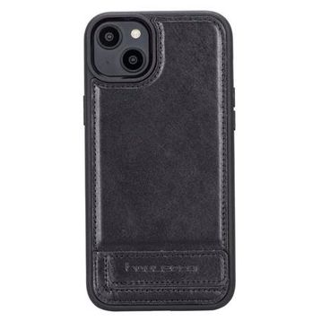 Bouletta RST1 Apple iPhone 14 Plus Deri Standlı Siyah Cep Telefonu Arka Kapak