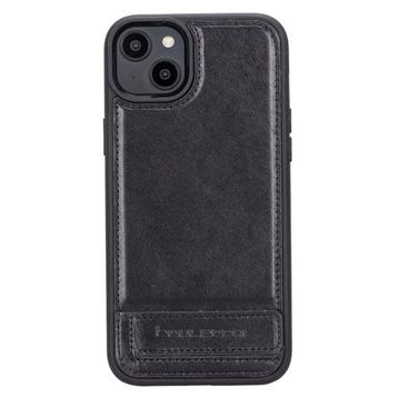 Bouletta RST1 Apple iPhone 14 Plus Deri Standlı Siyah Cep Telefonu Arka Kapak