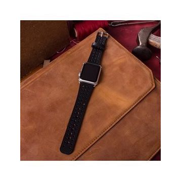 Bouletta RST1 Siyah 42-44 mm Apple Watch Deri Kordon