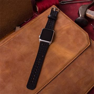 Bouletta RST1 Siyah 42-44 mm Apple Watch Deri Kordon