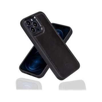 Bouletta RST1 Siyah Apple İphone 13 Pro Max Uyumlu Deri Arka Kapak