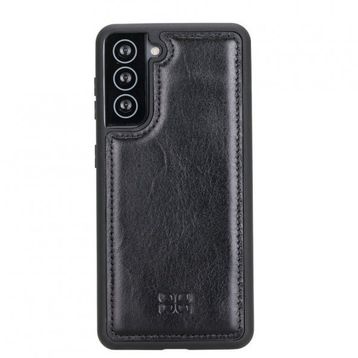 Bouletta RST1 Siyah Samsung Galaxy S21 Plus Uyumlu Deri Arka Kapak