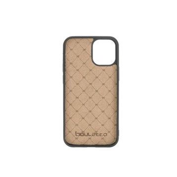 Bouletta RST2EF Taba Apple iPhone 12 Uyumlu Deri Arka Kapak