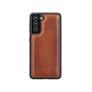 Bouletta RST2EF Taba Samsung Galaxy S21 Plus Uyumlu Deri Arka Kapak