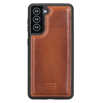 Bouletta RST2EF Taba Samsung Galaxy S21 Plus Uyumlu Deri Arka Kapak