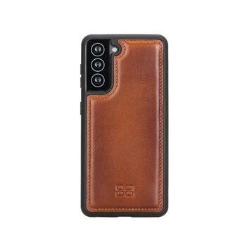 Bouletta RST2EF Taba Samsung Galaxy S21 Plus Uyumlu Deri Arka Kapak