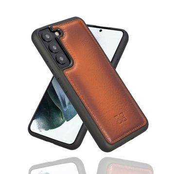 Bouletta RST2EF Taba Samsung Galaxy S22 Plus Uyumlu Deri Arka Kapak