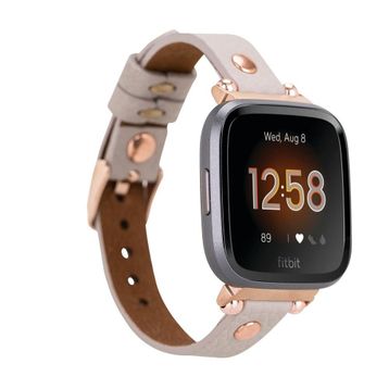 Bouletta RT ERC3 Apple Watch 42-44-45 mm Bej Uyumlu Deri Kordon