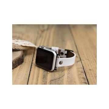 Bouletta ST F3 38-40-41 mm Beyaz Apple Watch Uyumlu Deri Kordon