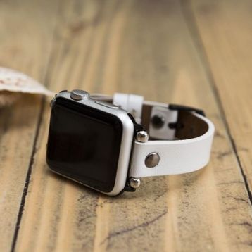Bouletta ST F3 38-40-41 mm Beyaz Apple Watch Uyumlu Deri Kordon