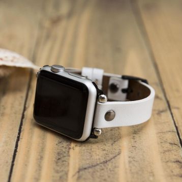 Bouletta ST F3 38-40-41 mm Beyaz Apple Watch Uyumlu Deri Kordon