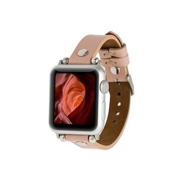 Bouletta ST NU1 38-40-41 mm Pembe Apple Watch Uyumlu Deri Kordon