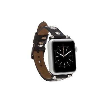 Bouletta ST RST1 38-40-41 mm Taşlı Apple Watch Uyumlu Deri Kordon