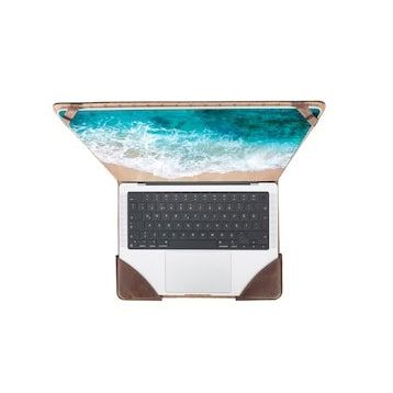 Bouletta TN03 Kahverengi Siyah Chester Deri 13-14 inç Macbook Kılıfı