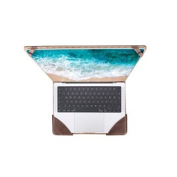 Bouletta TN03 Kahverengi Siyah Chester Deri 13-14 inç Macbook Kılıfı