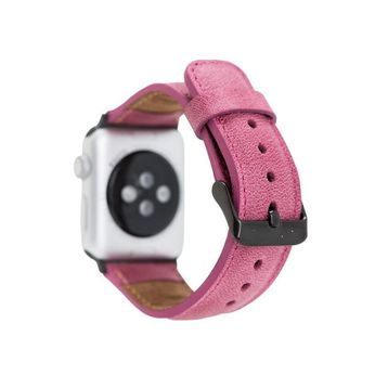 Bouletta TN08 38-40-41 mm Pembe Apple Watch Uyumlu Deri Kordon
