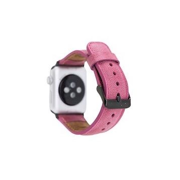 Bouletta TN08 38-40-41 mm Pembe Apple Watch Uyumlu Deri Kordon