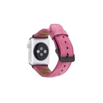 Bouletta TN08 38-40-41 mm Pembe Apple Watch Uyumlu Deri Kordon