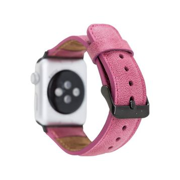 Bouletta TN08 38-40-41 mm Pembe Apple Watch Uyumlu Deri Kordon