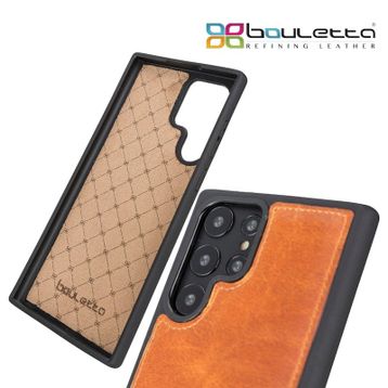 Bouletta TN11 Taba Samsung Galaxy S22 Ultra Uyumlu Deri Arka Kapak