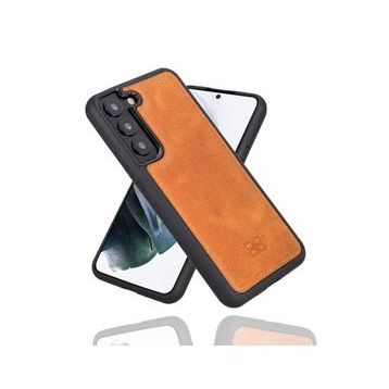 Bouletta TN11 Taba Samsung Galaxy S22 Uyumlu Deri Arka Kapak