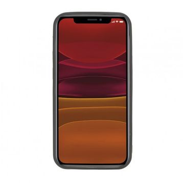 Bouletta TN18EF Gri Apple iPhone 12 Uyumlu Deri Arka Kapak