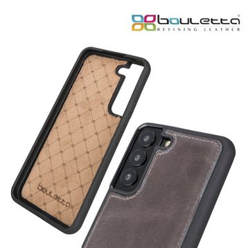 Bouletta TN18EF Gri Samsung Galaxy S22 Plus Uyumlu Deri Arka Kapak