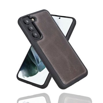 Bouletta TN18EF Gri Samsung Galaxy S22 Uyumlu Deri Arka Kapak