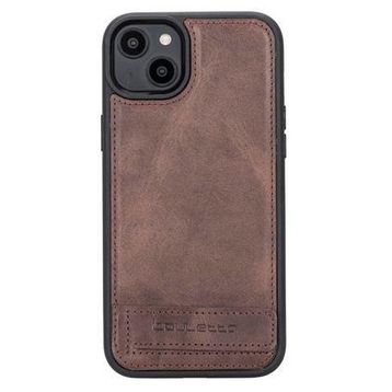 Bouletta TN3 Apple iPhone 14 Plus Deri Standlı Kahve Cep Telefonu Arka Kapak