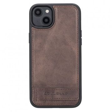 Bouletta TN3 Apple iPhone 14 Plus Deri Standlı Kahve Cep Telefonu Arka Kapak
