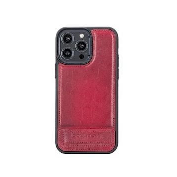 Bouletta V4EF Apple iPhone 14 Pro Uyumlu Deri Standlı Taba Cep Telefonu Arka Kapak