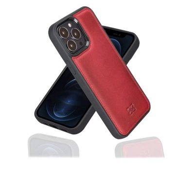 Bouletta V4EF Kırmızı Apple iPhone 13 Pro Max Uyumlu Deri Arka Kapak