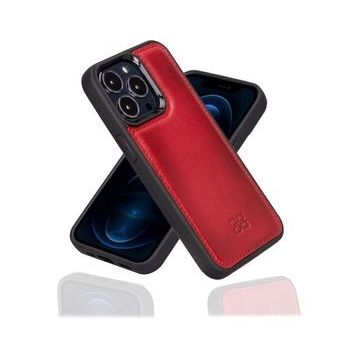 Bouletta V4EF Kırmızı Apple İphone 13 Pro Uyumlu Deri Arka Kapak