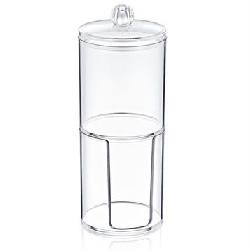 Box Up Şeffaf Pamukluk Silindir Çift Katlı Organizer