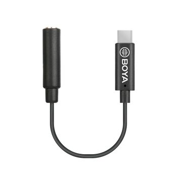 Boya BY-K9 3.5mm TRRS / USB Type-C Mikrofon Adaptörü