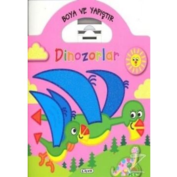 Boyama ve Yapıştır Dinozorlar Pembe - kollektif