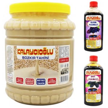 Bozkır 1,9 kg Beyaz Tahin + 2x950 gr Üzüm + Dut Pekmezi