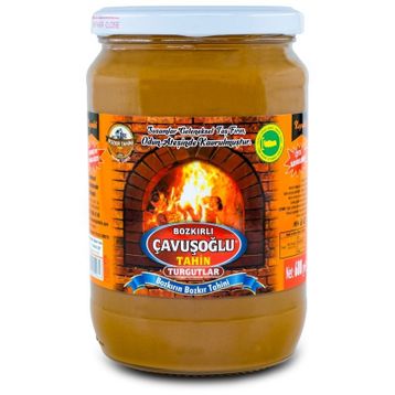 Bozkırlı Çavuşoğlu 600 gr Cam Kavanoz Odun Ateşinde Kepekli Bozkır Tahini