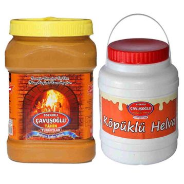 Bozkırlı Çavuşoğlu 930 gr Kepekli Bozkır Tahini + 930 gr Köpüklü Helva