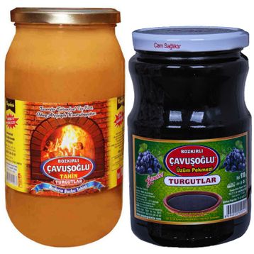 Bozkırlı Çavuşoğlu 930 gr Kepeksiz Bozkır Tahini + 930 gr Üzüm Pekmezi