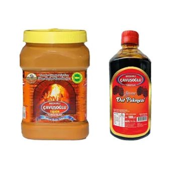 Bozkırlı Çavuşoğlu Çifte Kavrulmuş Kepekli Bozkır Tahini 930 gr + 1 kg Dut Pekmezi