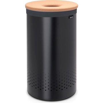 Brabantia Matt Black Mantar Kapaklı Metal Siyah 60 lt Çamaşır Sepeti