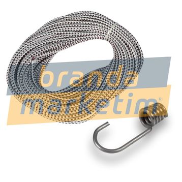Branda Marketim Çadır Branda Gergi Lastiği İp 10 mt ve 10 Adet Metal Lastik Kancası
