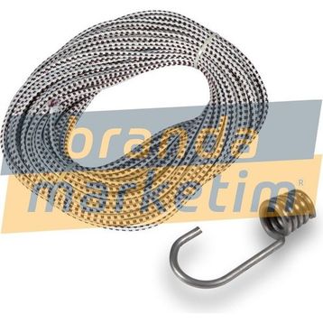 Branda Marketim Çadır Branda Gergi Lastiği İp 10 mt ve 10 Adet Metal Lastik Kancası