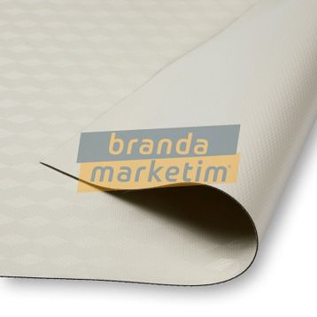 Branda Marketim Krem 3D Blockout PVC Pergola Branda Kumaşı