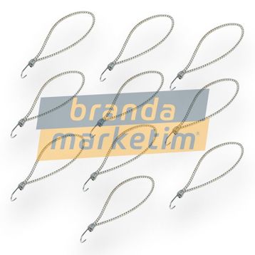 Branda Marketim Metal Kancalı 10 Adet Çadır Branda Gergi Lastiği
